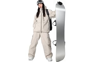 YEEFINE Women's Snow Snowboard Suits Baggy Men's Ski Jacket and Pants Set Insulated Snowsuits Waterproof Winter