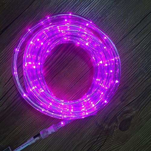 KXY UL Certified 16 Feet 80 LED Connectable Rope Tube Light Indoor Outdoor Party Holiday Light Pink