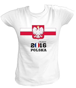 Artdiktat - EM 2016 Polska Fan T- Shirt für Damen Herren Kinder und Babys - Trikot Ersatz - inkl. Wunschname und Nummer