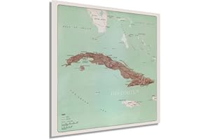 HISTORIX Vintage 1962 Cuba Map Print - 24x24 Inch Vintage Map of Cuba Poster - Old Mapa de Cuba Wall Art - Republic of Cuba History Map
