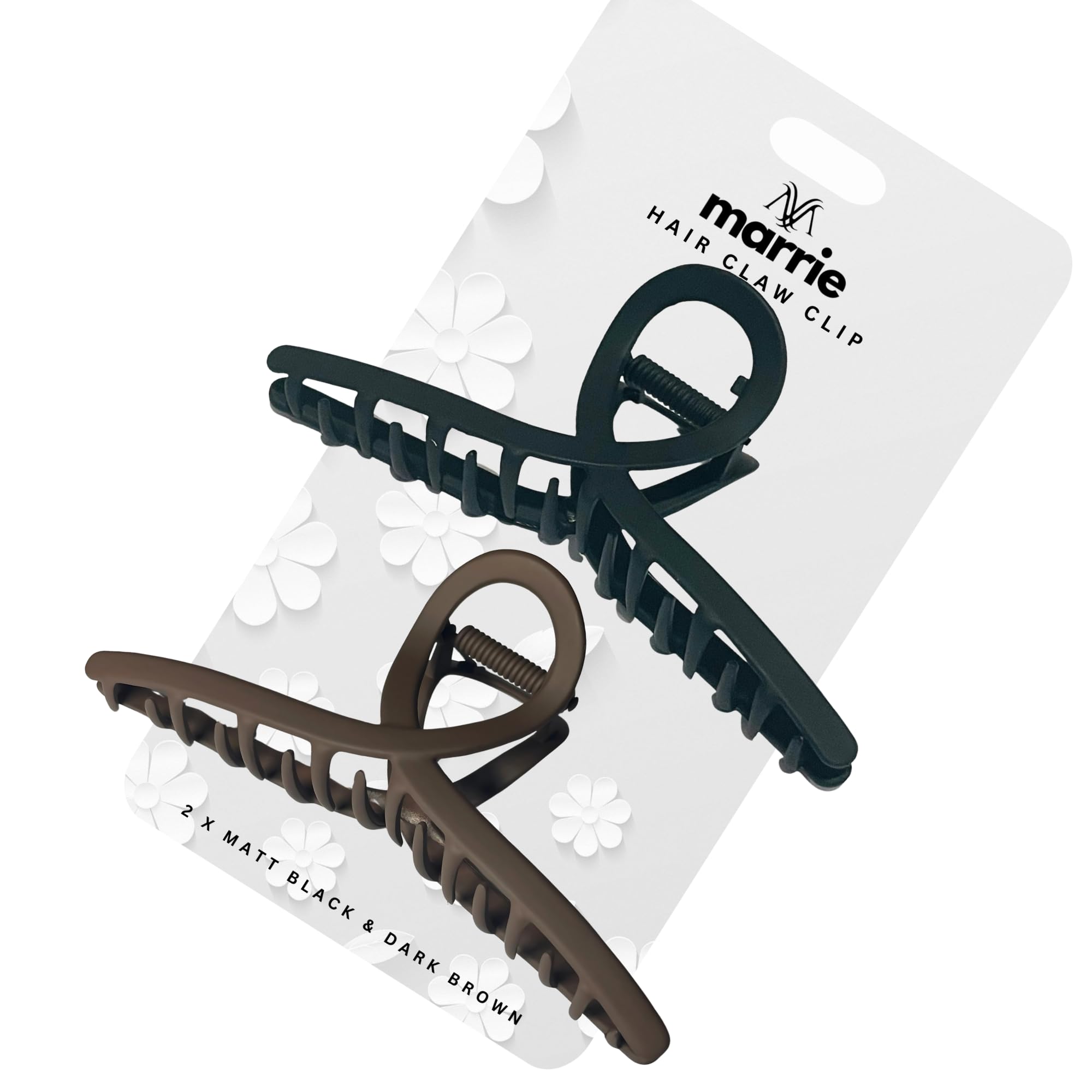 Hair Clips Large Metal Hair Claw Clips Strong Hold Vintage Shark Claw Clips Clamp Hair Accessories for Women Girls Thin Thick Hairs (Black & Dark Brown)