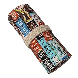 SIPLIV Canvas Roll-up Pencil Wrap, Travel Drawing