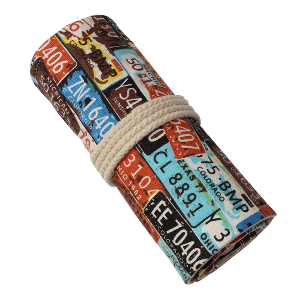 SIPLIV Canvas Roll-up Pencil Wrap, Travel Drawing