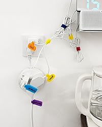 32 Pcs Cable Labels, Multi-Color Write On Cord