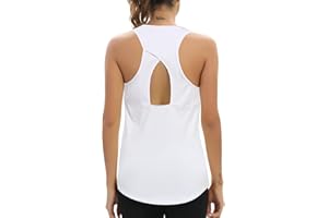 Aeuui Womens Workout Tops Open Back Racerback Tank Tops Sleeveless Yoga Athletic Running Shirts Gym Clothes for Women