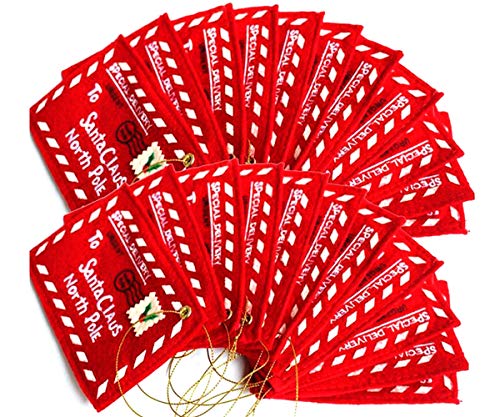 Y wang 12 Pieces Christmas Envelopes to Santa Christmas Santa Wishing Letter Mailing Envelopes Claus Candy Bag Money Card Gift Holders
