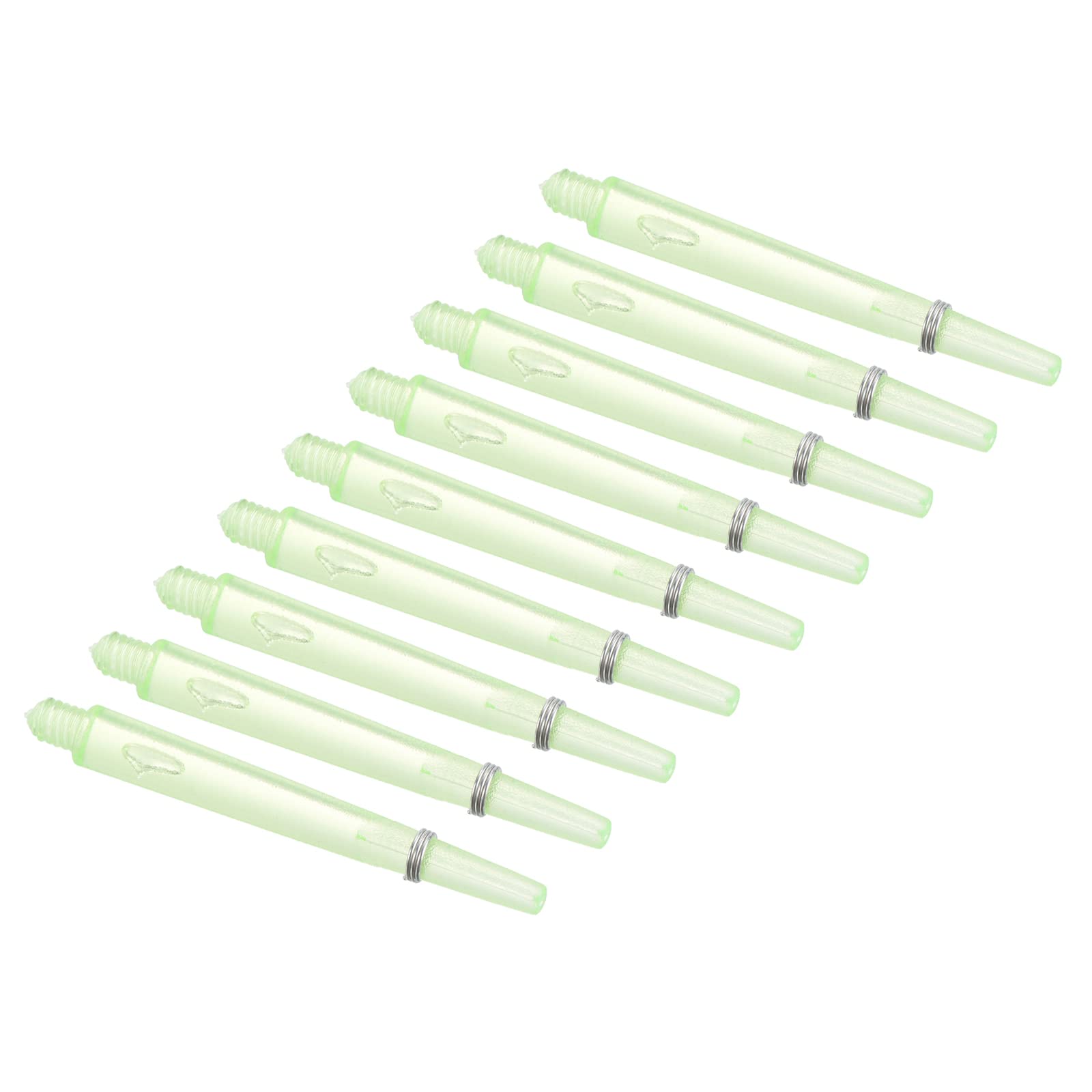 PATIKIL 45mm Dart Shafts, Medium 2BA Thread Plastic Dart Stems Dart Accessories for Steel Tip - 9 Pack (Green)