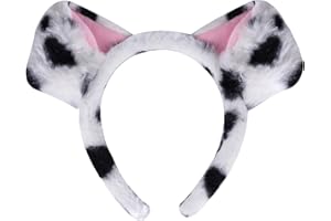 SUMERSHA Cute Dog Ears Headband Plush Puppy Ears Hair Hoop Animal Costume Headwear for Halloween Christmas Cosplay Party