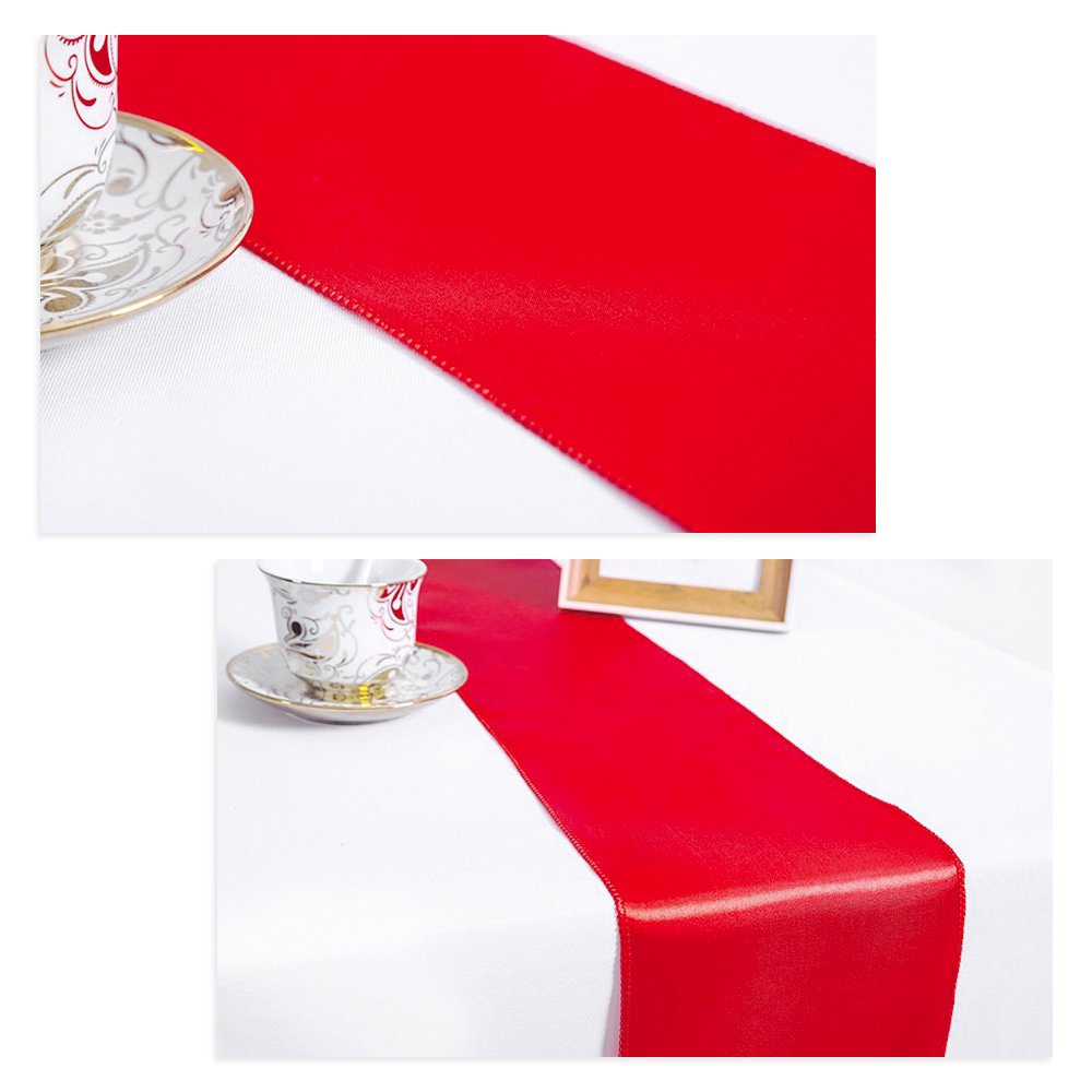 30cm x 275cm Satin Table Runner for Wedding Party Banquet Decorations