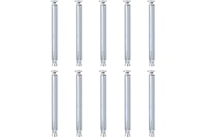 DTGN 3/8" x 6" Flat Sleeve Anchors - 10Pack - Good for Concrete Dry Brick Block Walls - Carbon Steel - Silver