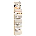 Univivi 6-Shelf Over Door Hanging Organizer Fabric Door Storage with 5 Large Pockets and 3 Small PVC Pockets Wall Mount Hangi