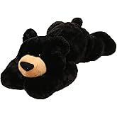 Doireum Weighted Stuffed Animals, Weighted Bear Stuffed Animal Toy Black Bear Plush Throw Pillow Gifts for Boys Girls, 11.8 inch