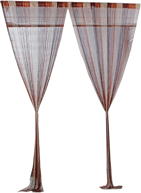 vosarea cortinas con flecos para salon dormitorio balcon 100 x 200 cm khaki