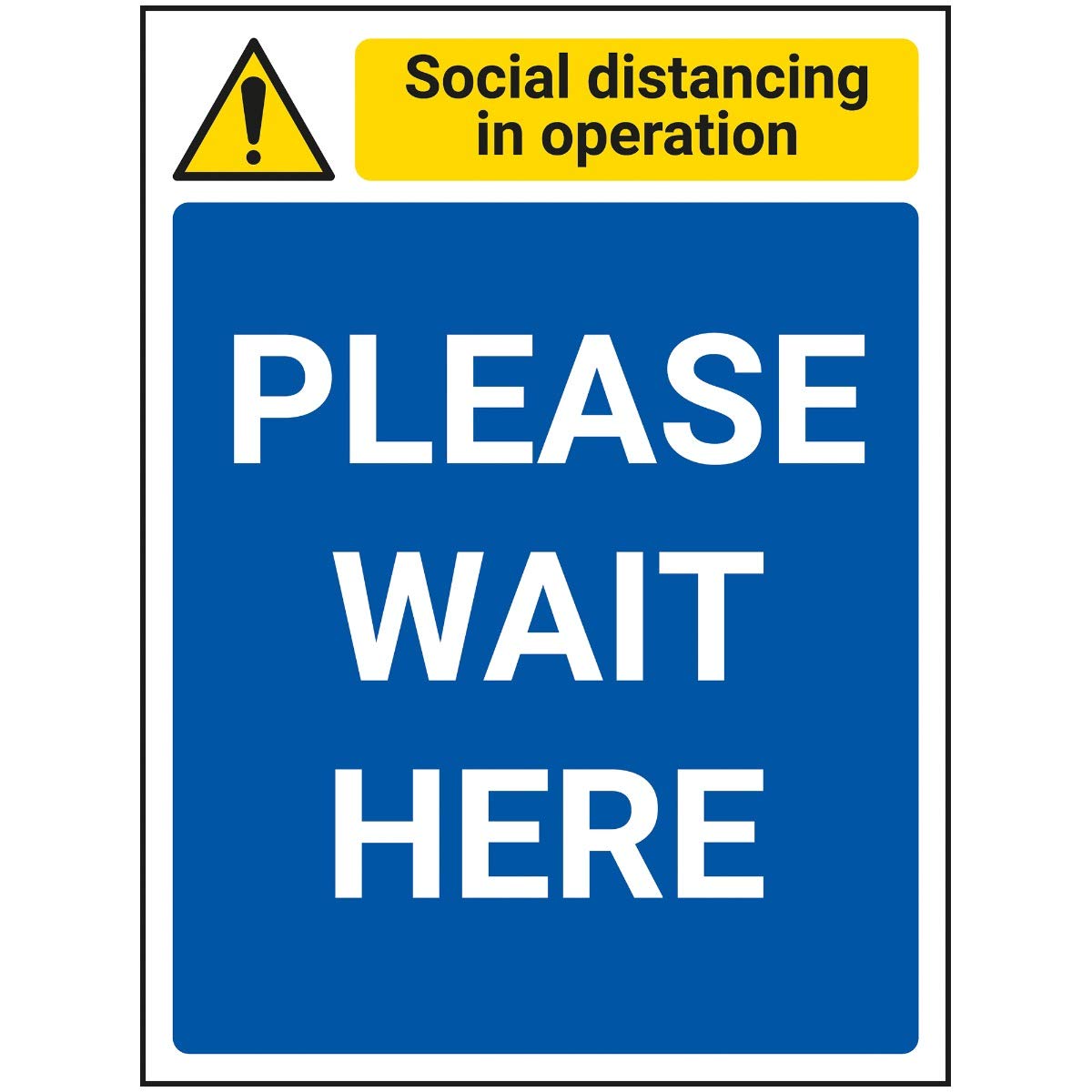 V Safety SD In Operation - Please Wait Here - 150mm x 200mm - 1mm Rigid Plastic