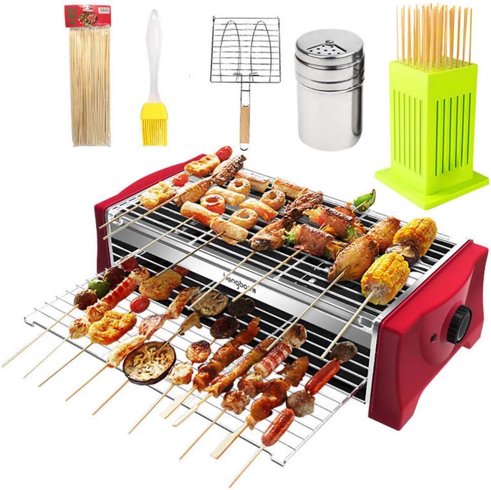 Review YIIYU DoubleLayer Electric Grill, Household Grill, SmokeFree