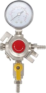 CRBrewBeer beer bar wall Regulator,Brew Beer Co2 Commercial Grade Secondary Regulator,5/16“Barb 0-80 PSI Working Pressure (The End/Single Regulator)