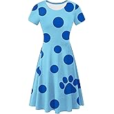 Women Halloween Short Sleeves Printed Dress Vintage Style A-Line Party Dresses