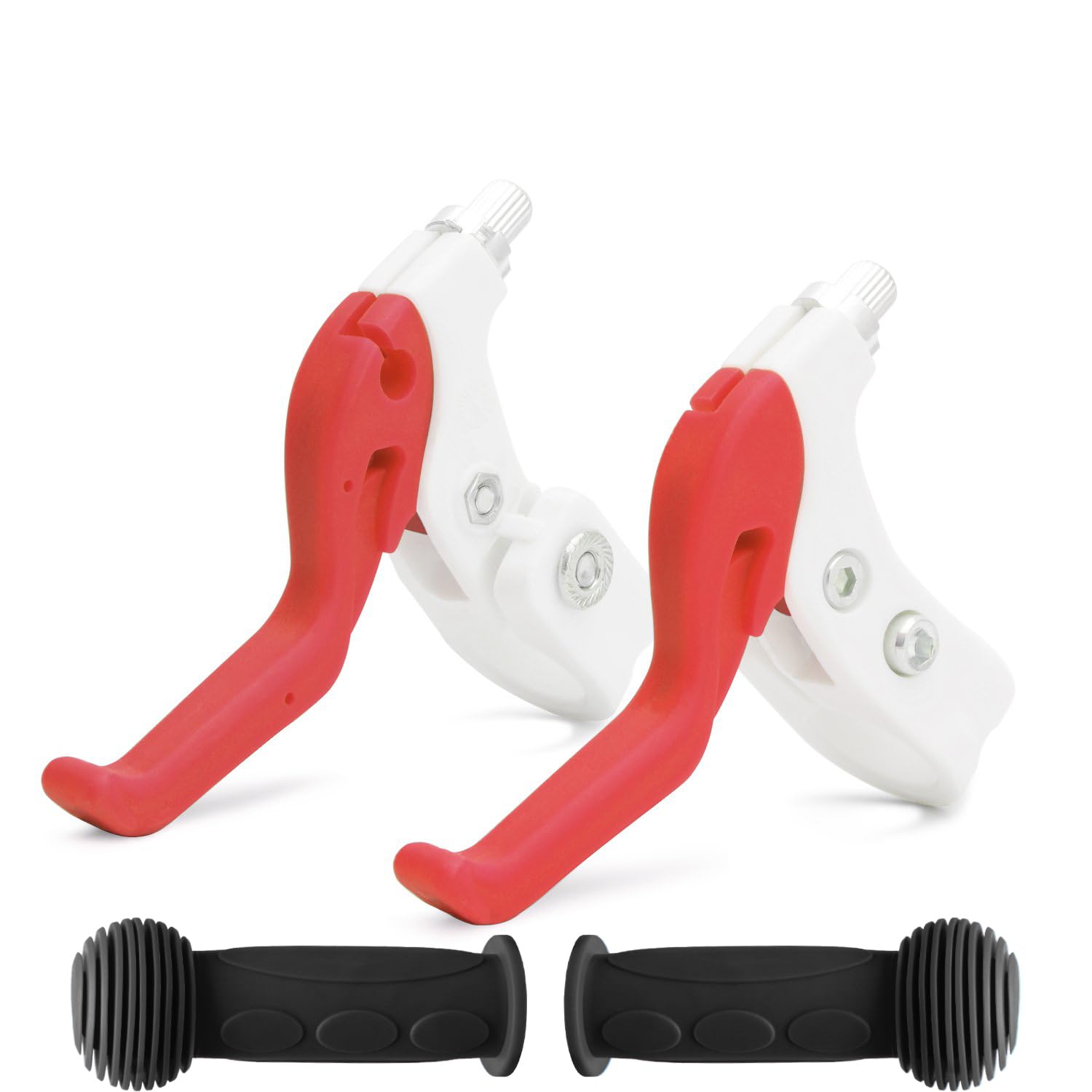 TOPCABIN 1 Pair Children Bicycle Brake Lever Handlebar Brakes Child Bike Brake Lever for Children Bike (Red)