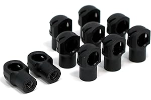 REDLINE TUNING Gas Strut End Fittings for 10mm Ball-Stud (10 Pack) - Black M6 Female Thread - Gas Spring Strut Lift Support Sockets RT-60-00006 (10)