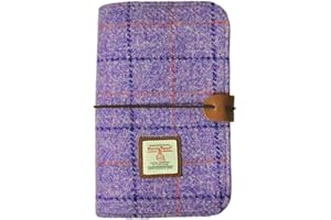 TAILORMAP Harris Tweed A6 Notebook Binder 6 Ring Planner, Wool Fabric Refillable Budget Binder,A6 Refill Paper and Planner Inserts,Journals for Writing,A6 Size （Purple）