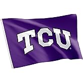Desert Cactus Texas Christian University TCU Flag - 3 x 5 Feet Frogs Banner, Indoor/Outdoor Durable Fabric, 100% Polyester Design (Style Z)