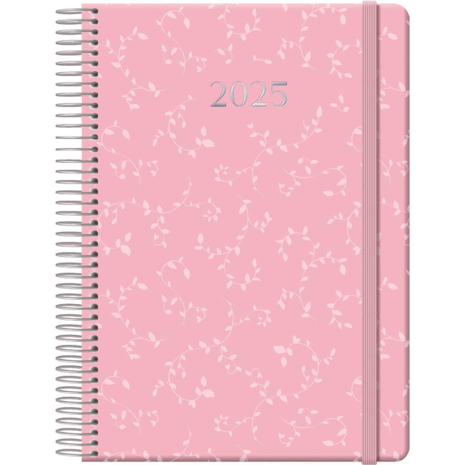 Dohe - 2025 Diary - Day by Page, A5 Size (14 x 20 cm), 12 Months January to December, Hardcover, Planner in Spanish, Office Supplies - ARUBA Rosa