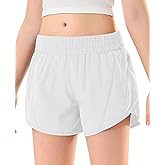 DOCUMO Girls Athletic Shorts with Zipper Pocket, Liner Quick Dry Running Shorts for Kids Teen Girls Active Sports Shorts