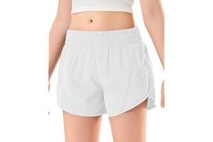 DOCUMO Girls Athletic Shorts with Zipper Pocket, Liner Quick Dry Running Shorts for Kids Teen Girls Active Sports Shorts