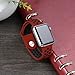 UMTELE Nike Series 2 Soft Silicone Replacement Sports Watch Strap with Ventilation Holes for Apple Watch, Small/Medium, Red/Black, 38mm
