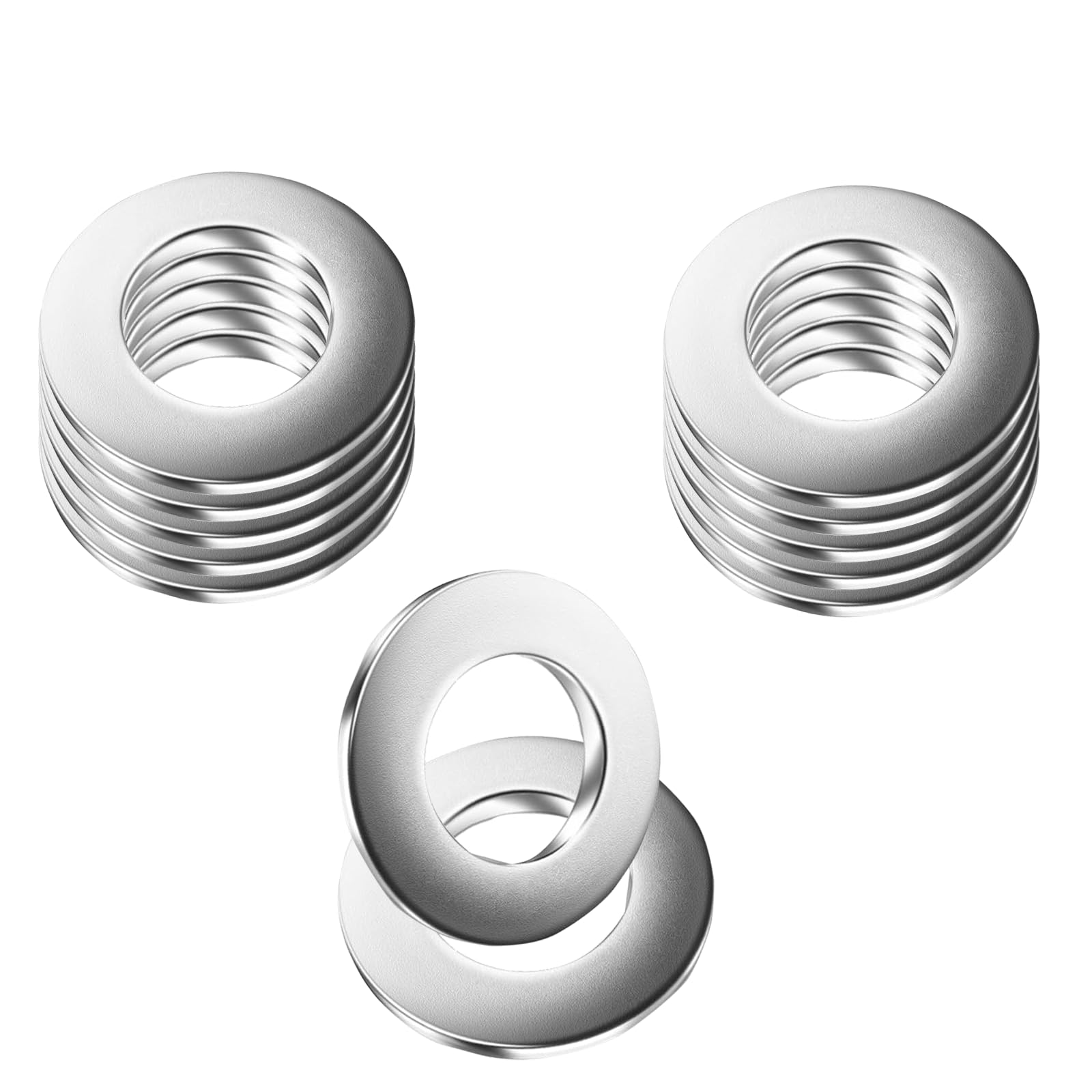 ORTAVA Stainless Steel M12 Washers, 2.5mm Thick, 20 Pieces - Rustproof, DIN125, A2, Flat, for Screws & Nuts & Threaded Rod