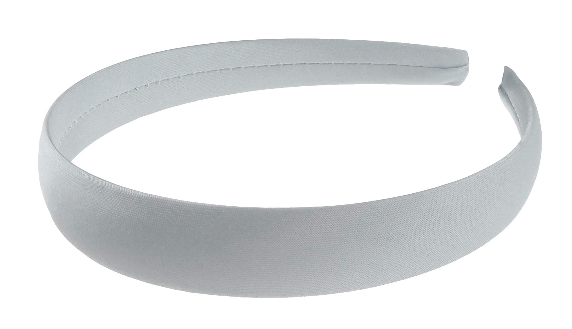 GIRLS School Uniform Birthday Party Wedding Dance Recital Play Flower Girl Special Occasion Hair Accessories Plain Satin 2cm Short Long Hair Headband Alice Band Hairband (Silver, 2cm)