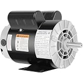Air Compressor Motor 3HP SPL 3450 RPM 115/230V Single Phase ODP | Electric Motor 5/8" Keyed Shaft Commercial-Duty CCW Rotation for Air Compressor