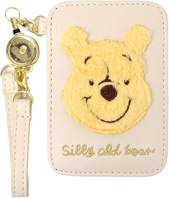 Amazon パスケース かわいい プーさん リール付き 女子高生 ディズニー 定期入れ シングルパスケース くまのプー キッズ 定期ケース レディース 女子 通学 シューズ バッグ