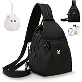 YUVFUDUOV Waterproof 2-Way Mini Commuter Bag, Multi-Compartment Oxford Small Backpack, For Women, Collegeman, Commuter, Travel with Anti-Theft,Three in One Multifunctional Convertible Design(Black)