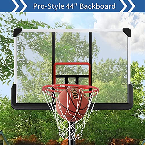 Merax Portable Basketball System Basketball Hoop & Goal with 44
