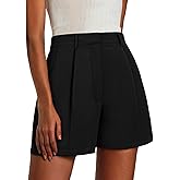 Feiersi Womens Shorts Dressy Casual Elastic Waisted Tailored Work Shorts with Pockets