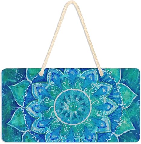 QIAOLII Schlafzimmer Tür Zeichen für Männer Abstrakt blau gemalt Bild