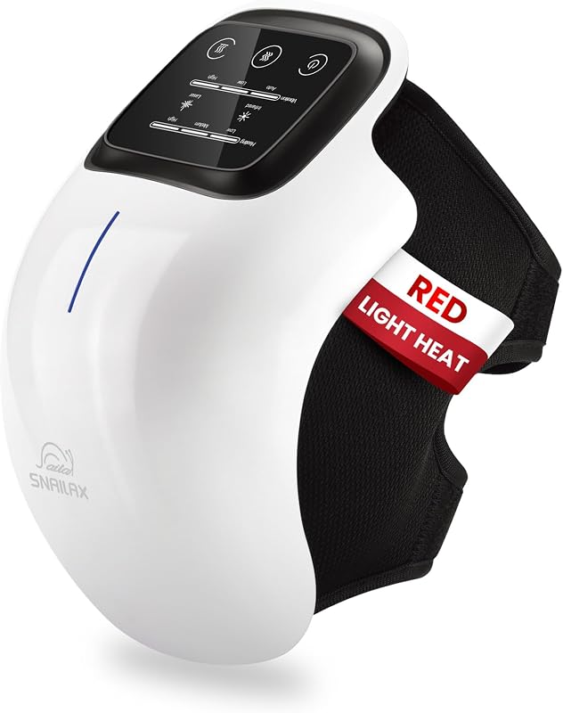 Massageador de joelhos com luz vermelha e calor