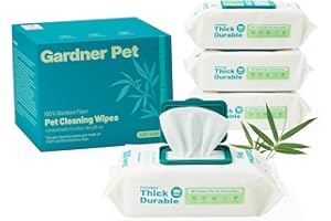 Gardner Pet Bamboo Dog Wipes for Paws and Butt, Dog Cleaning Wipes Deodorizing & Soothing Pets Wipes with Coconut Oil, Extra Thick Cat Wipes Cleaning Fur and Butt, Puppy Wipes, 400 Count