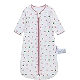 Miracle Baby Sleep Sack with Long Sleeve, 100% Breathable Cotton Wearable Blanket with Two-Way Zipper for Infants 0–18 Months