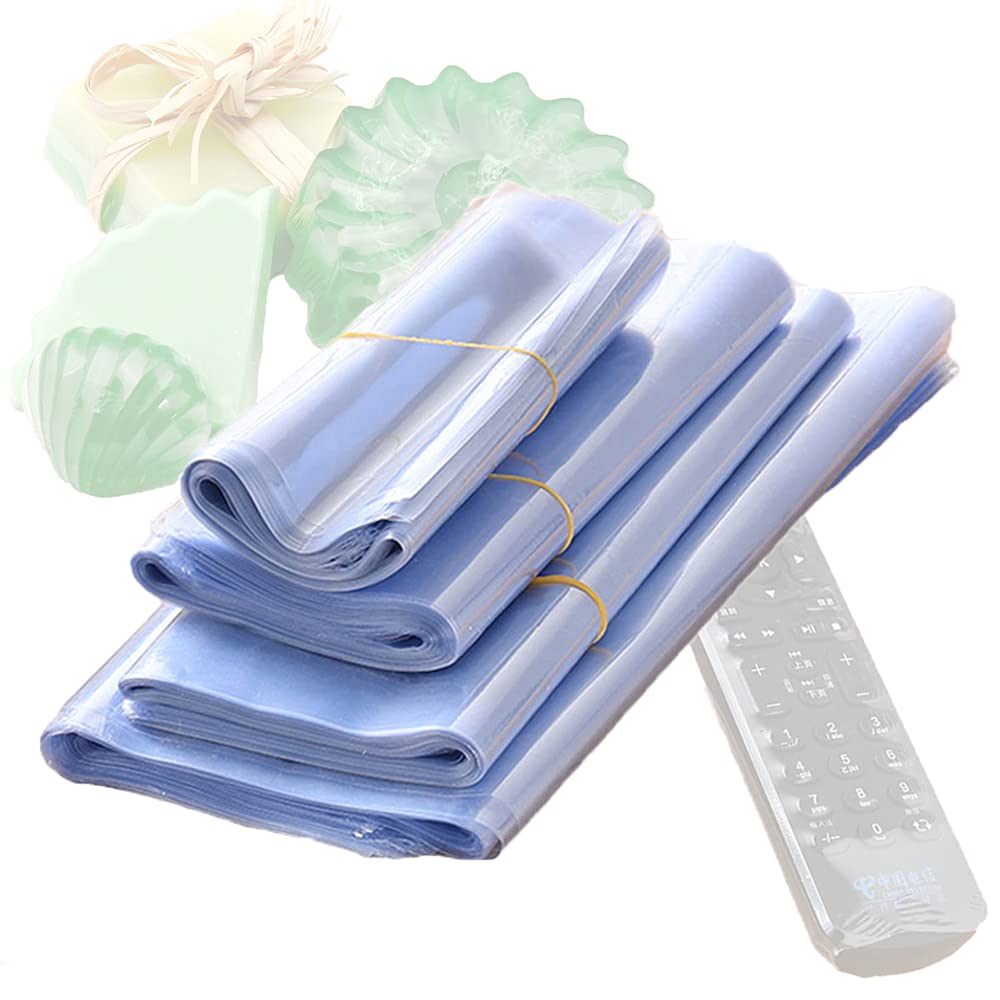 Heat Shrink Wrap Bags, 400pcs Transparent Heat Shrink Wrap Film Wrap Heat Seal Bag Gift Packing Film Clear Sealer Film For Soaps Bath Bombs And Diy Crafts