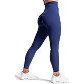 Olmlmt No Front Seam Workout Leggings for Women Tummy Control Butt Lifting Leggings Buttery Soft Gym Yoga Pants(O810-True Navy-M)