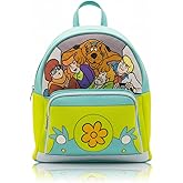 Scooby Doo Mini Backpack for Kids & Adults | 10" PU Leather Scooby-Doo Backpack Purse Featuring Scooby & Mystery Machine Style | Toddler Travel Bag, Small Backpack Bookbag for School, Travel | Ages 3+