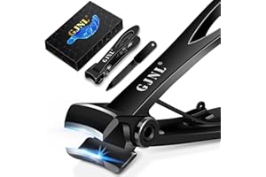 GJNL Nail Clippers for Men Thick Nails - Heave Duty Sharp Toe Nail Clippers with 16mm Wide Jaw Opening, Large Toenail Clippers for Seniors for Thick Toenails