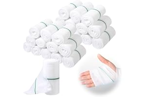 Gauze Rolls 3'' x 4.1yd Conforming Stretch Gauze Bandages Breathable Gauze Wrap Individually Wrapped First Aid Supplies for W