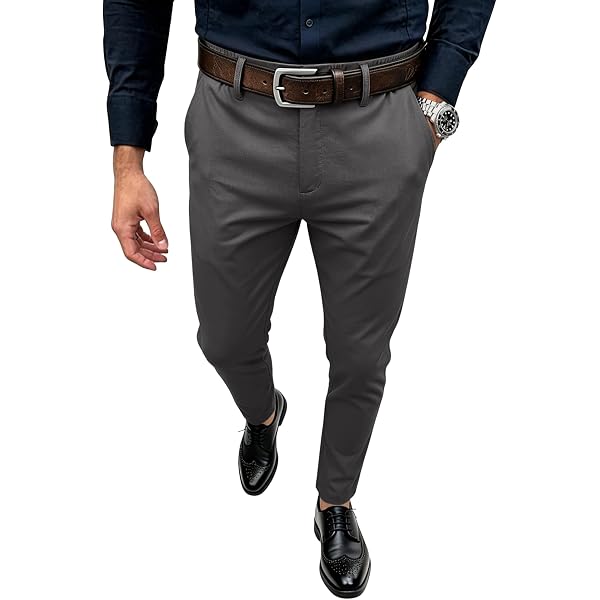 men's no iron dress pant green color classic fit HBDesign Mens Classic Fit Easy Dress Dark Green Pants 30W30L at Amazon Men's  Clothing store