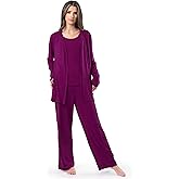 Fruit of the Loom womens Breathable Tank Top, Pant, and Cardigan Sleep Set