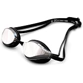 ARENA Unisex Python Racing Swim Goggles for Men and Women Anti-Fog No Leak Max Comfort Dual Strap, Mirror/Non-Mirror Lens