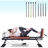 Pilates Reformer,Dpiolrcag Foldable Pilates Machine &amp; Equipment for Home Use and Gym Workout with Jump Board, Suitable for Advanced and Beginners Users, Up to 250 lbs Weight Capacity