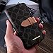 RAYTOP® Apple iPhone SE/5/5S Case Wallet Leather Cover 2-Slot Credit Card Holders GG Pattern Gold Logo Black Color Luxury Designer Vintage Classic Business Style Sleek Design For Girls Women Men